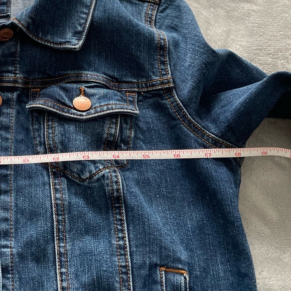 Medium wash jean jacket from loft like new - Picture 3 of 11